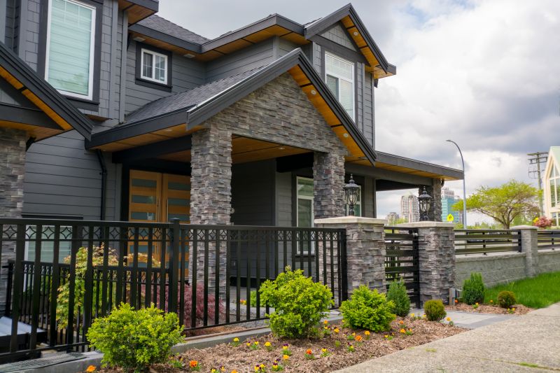 Black Metal Fence Installation