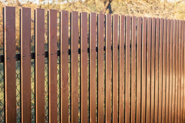 Wood Slat Fence Installation in Akron