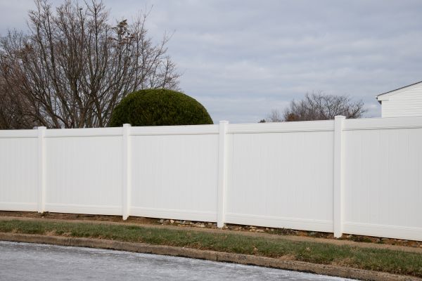 Solid Vinyl Fence Installation in Akron