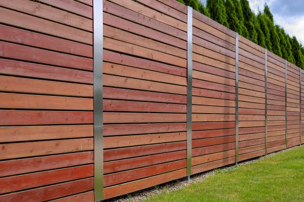 Wood Plank Fence Installation in Akron
